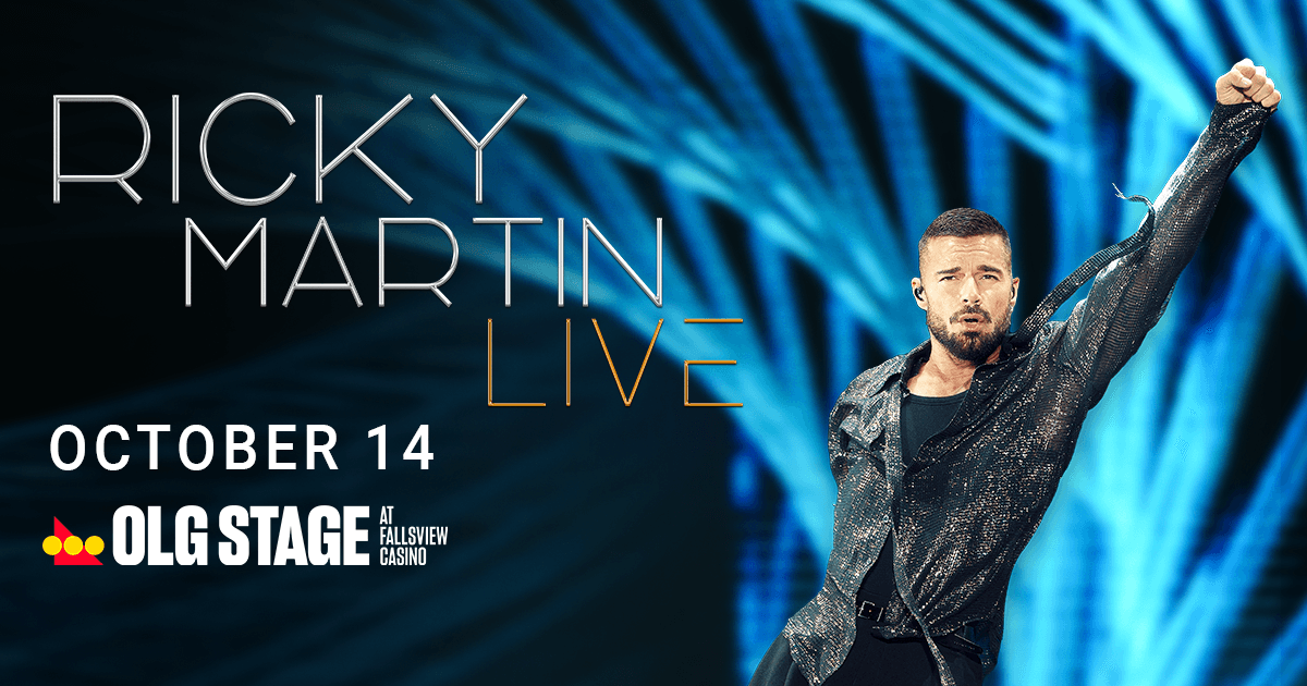Your chance to win tickets to Ricky Martin Live at Fallsview Casino Resort