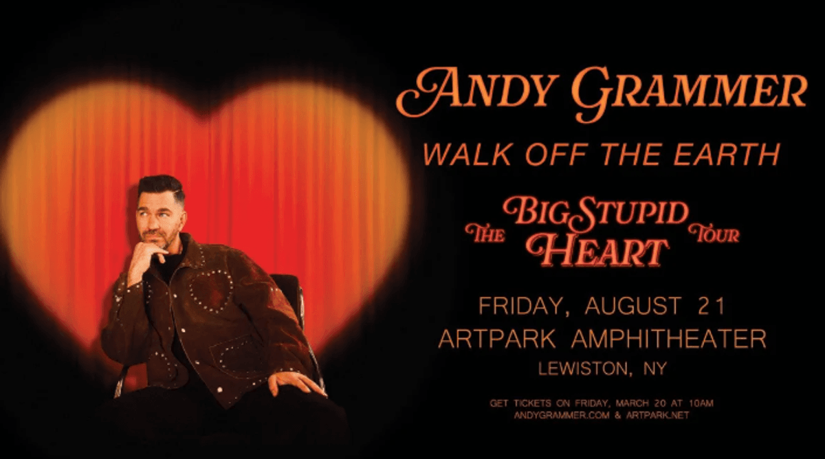 Kiss: Another chance to win tickets to Andy Grammer at Artpark Outdoor Amphitheater