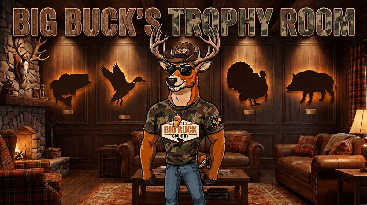 Welcome To Big Buck's Trophy Room