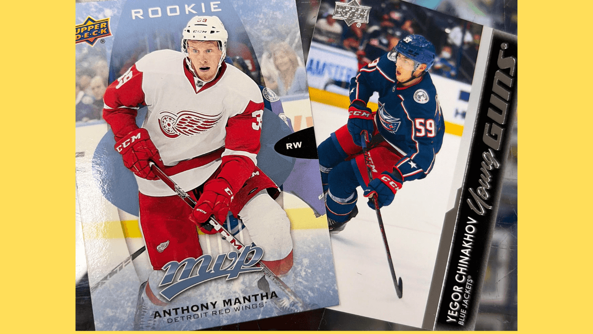 Win a 2016 MVP Anthony Mantha RC Card & a 2021 Upper Deck Young Guns Yegor Chinakov Rookie Card
