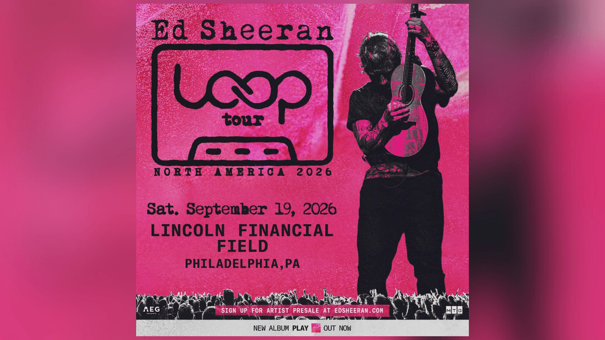 Your chance to win tickets to see Ed Sheeran at Lincoln Financial Field on September 19