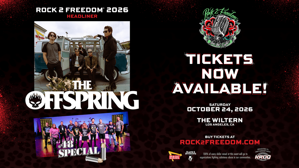 Win tickets to Slave 2 Nothing’s® Rock 2 Freedom® Benefit Concert with The Offspring