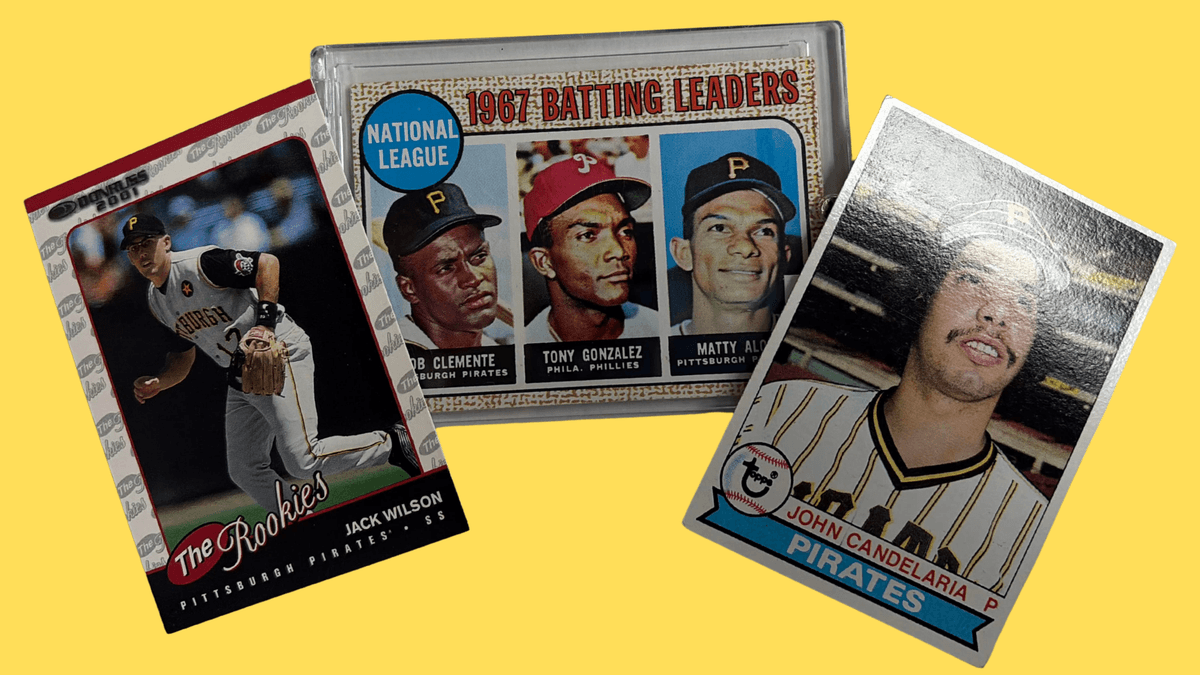Win a Jack Wilson RC Card, a 1979 John Candeleria Card & a 1968 Clemente Card
