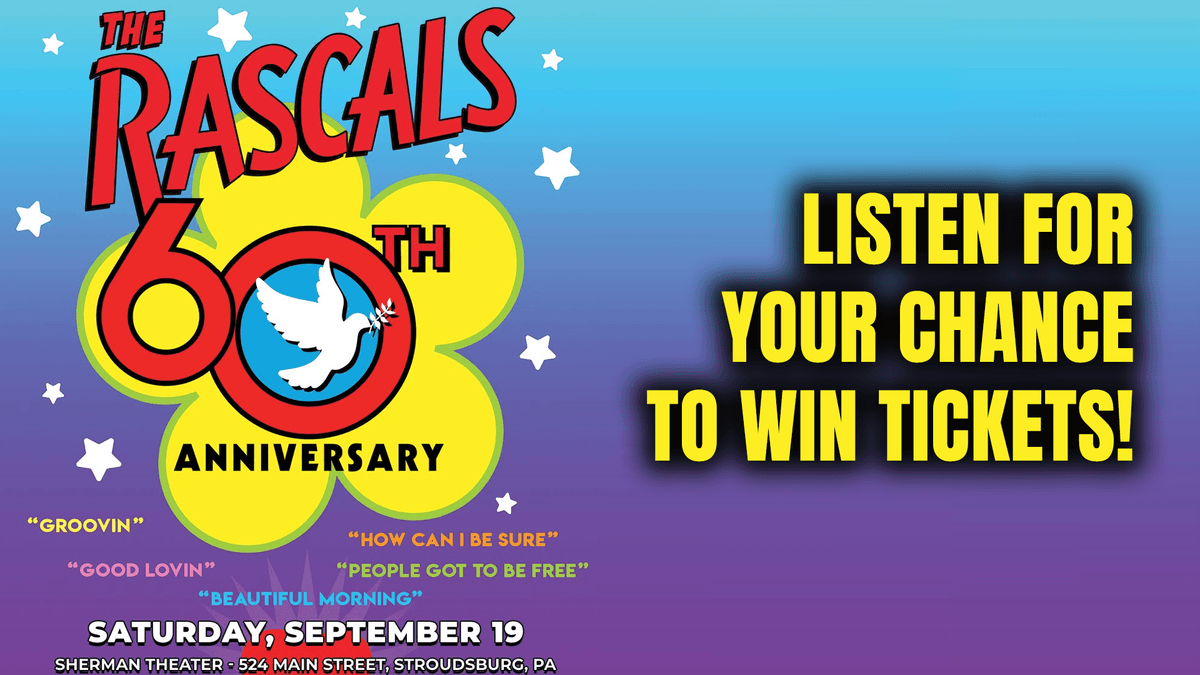 WILK Has Tickets to see The Rascals at The Sherman Theater!