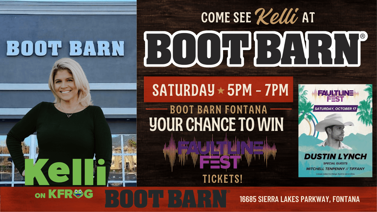 Faultline Festival Ticket Giveaway at Boot Barn in Fontana!