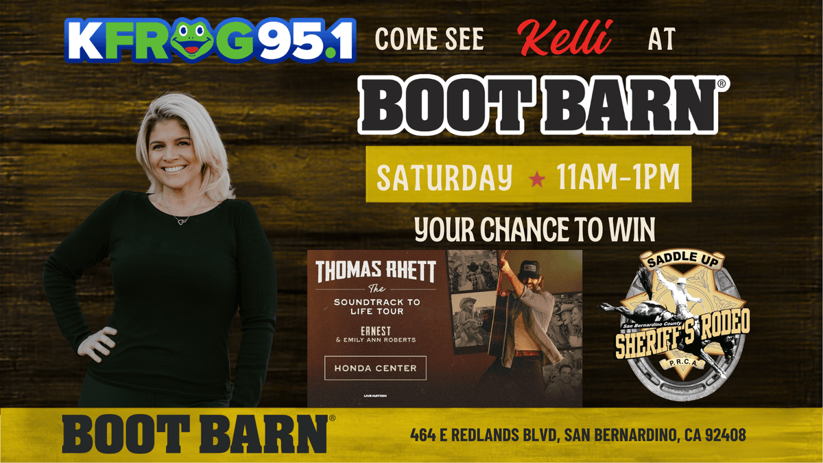 Thomas Rhett Ticket Giveaway at Boot Barn San Bernardino!