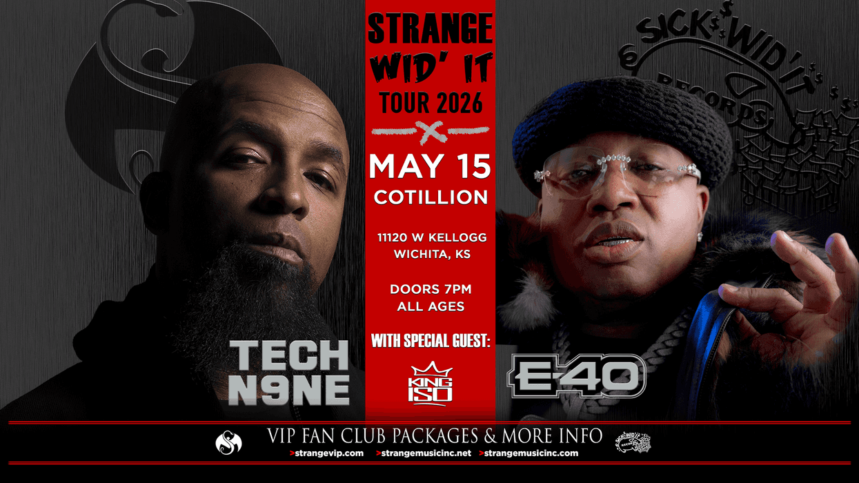 Listen for your chance at TECH N9NE & E-40 Tickets!