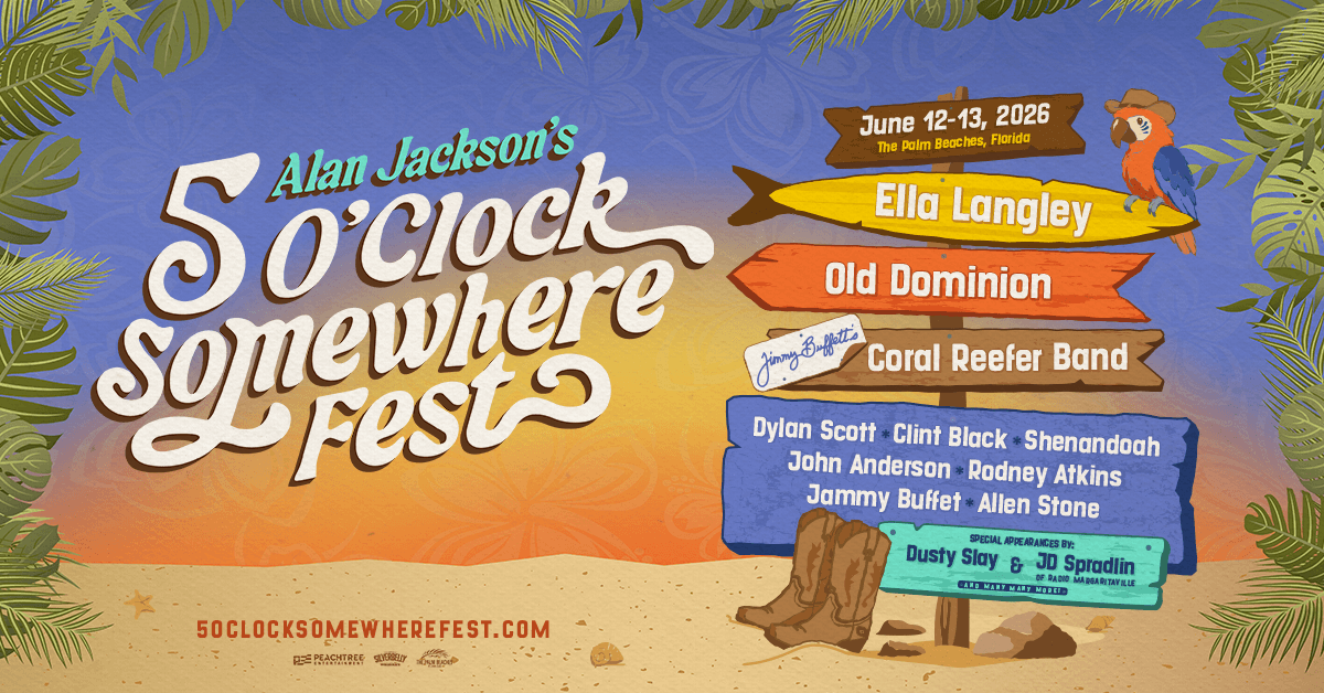 Coop has your tickets to Five O'Clock Somewhere Fest!