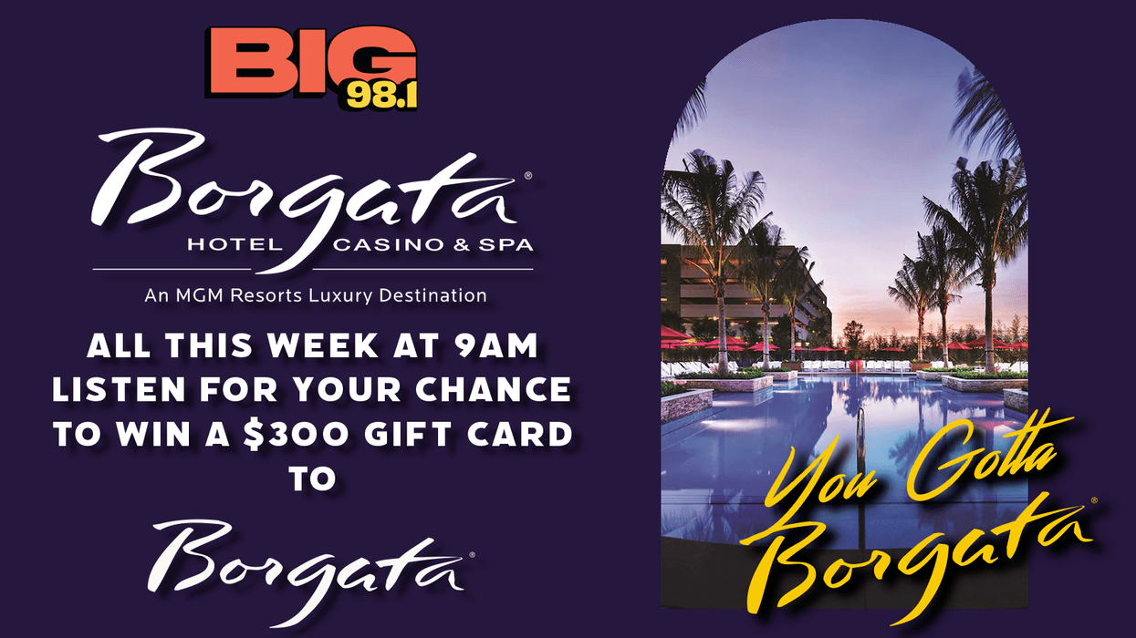 Your chance to win a $300 MGM Rewards Gift Card courtesy of Borgata.