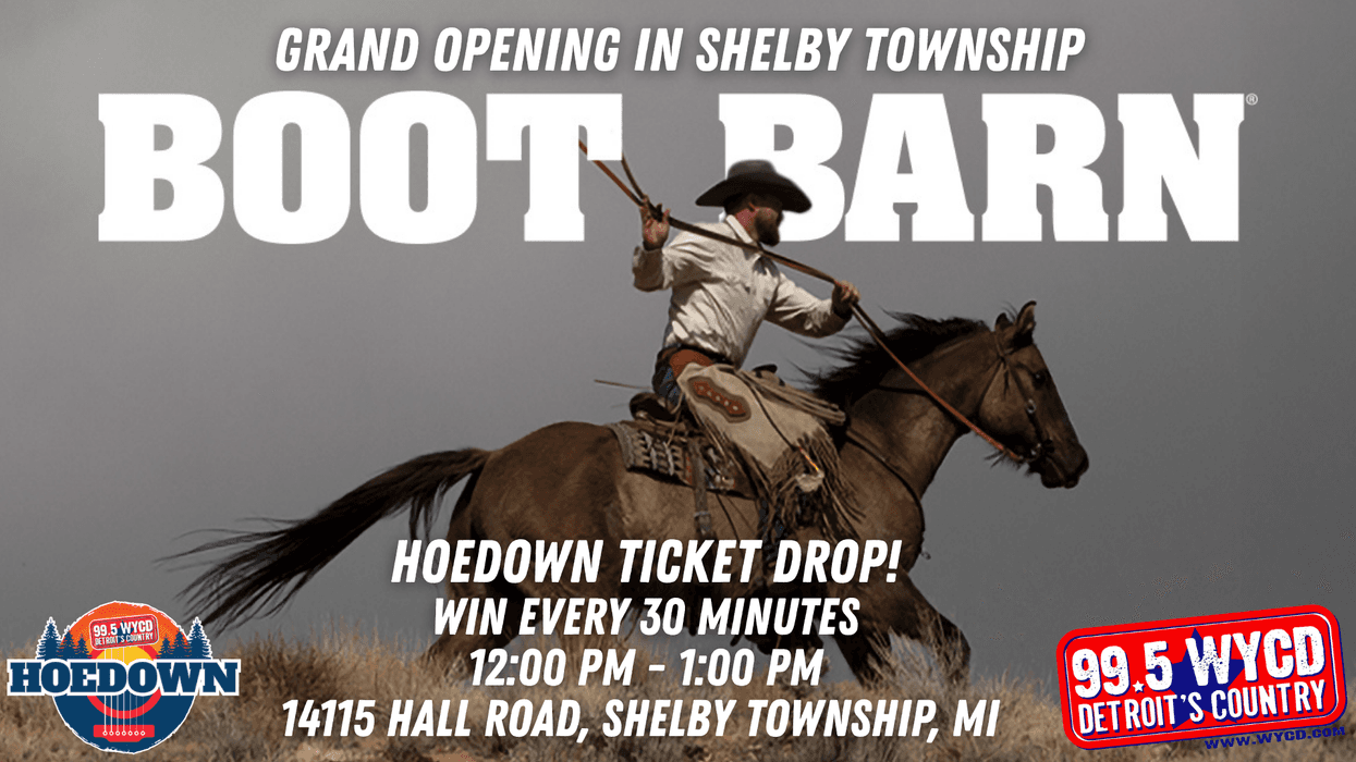 Hoedown Ticket Drop at Boot Barn Grand Opening in Shelby Township
