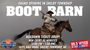 Hoedown Ticket Drop at Boot Barn Grand Opening in Shelby Township