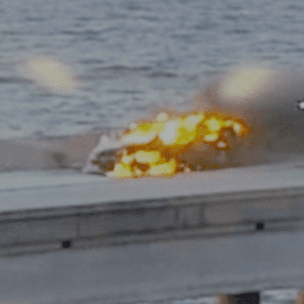 Vehicle fire closes Causeway northbound