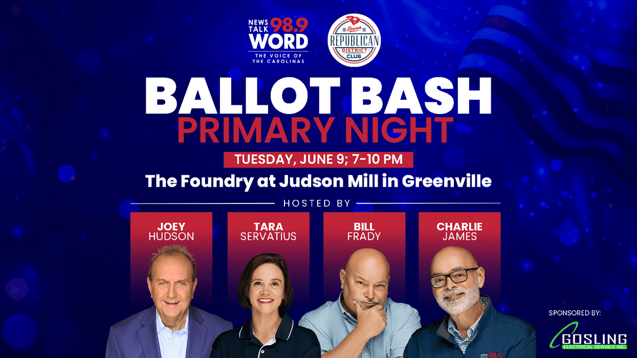 98.9 WORD Ballot Bash: South Carolina Governor's Race 2026