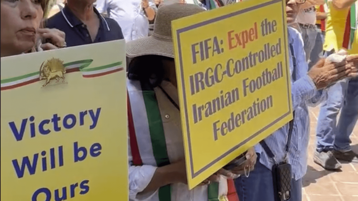 Iranian-Americans demand FIFA ban Iran's soccer team from the World Cup