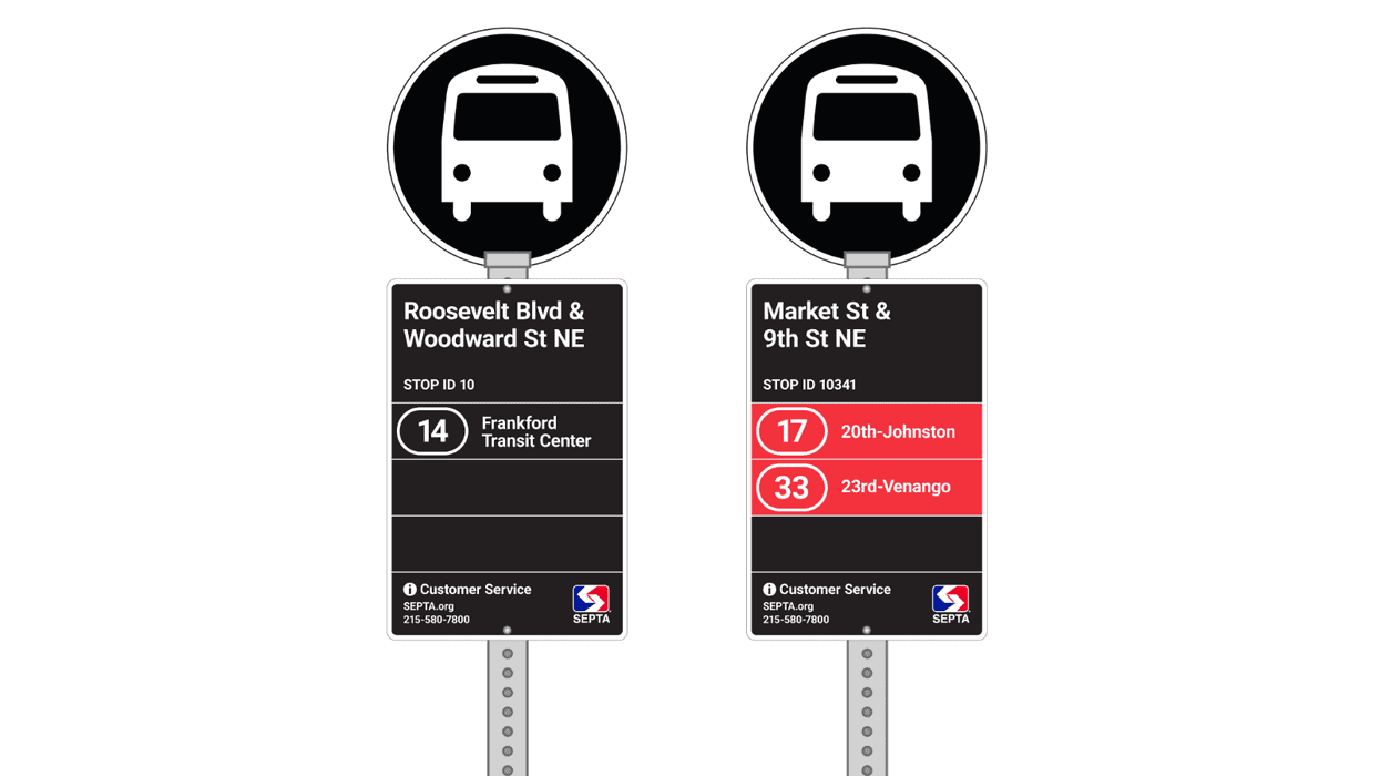 SEPTA installing new bus stop signs ahead of bus network revamp