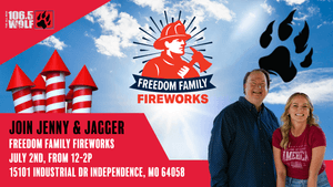 Join Jenny & Jagger at Freedom Family Fireworks in Independence!