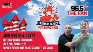 Join Fescoe and Dusty at Freedom Family Fireworks in Lee's Summit!