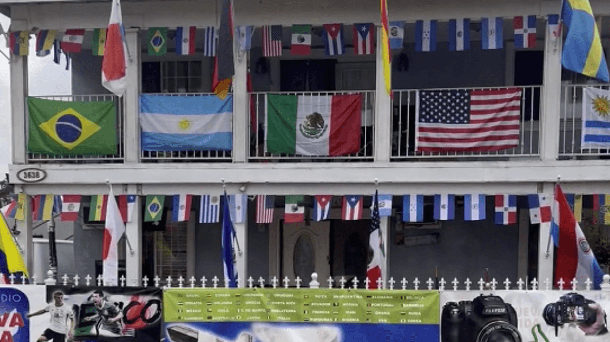 Lynwood house decorated for the World Cup
