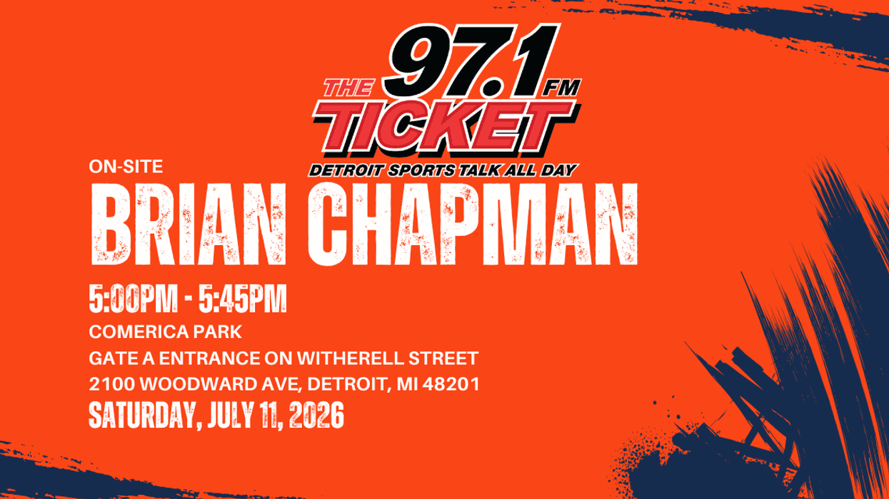 Brian Chapman Broadcasting Live at Comerica Park Gate A