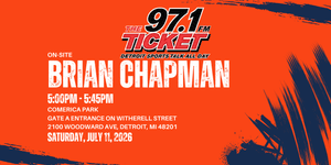 Brian Chapman Broadcasting Live at Comerica Park Gate A