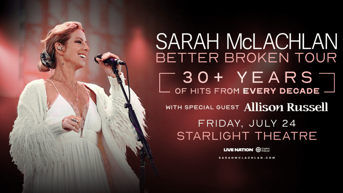 Text in for a chance to win tickets to Sarah McLachlan!