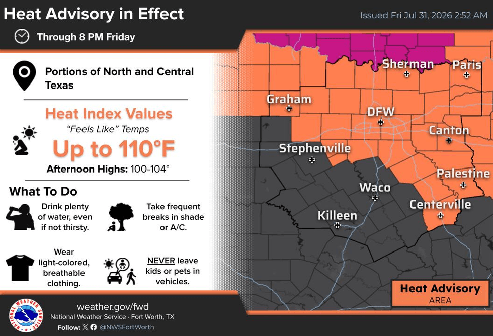 A weak cold front arrives late this evening