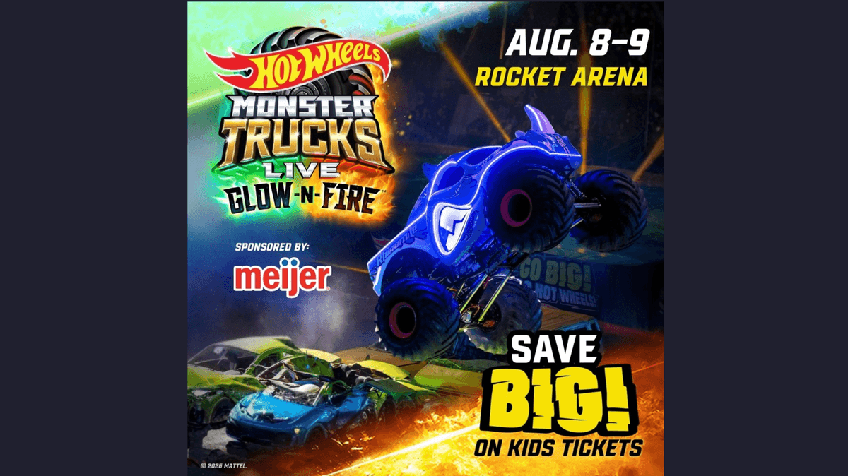 Win free tickets to Hot Wheels Monster Trucks Live: Glow-N-Fire at Rocket Arena!!