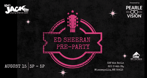 Join us for the Ed Sheeran Pre-Party