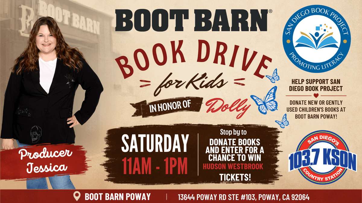 Boot Barn Book Drive For Kids In Honor of Dolly!