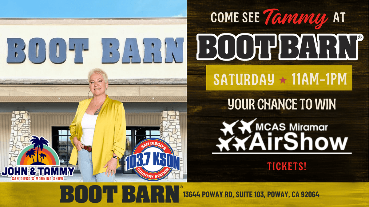 Miramar Air Show Sunday Tickets Giveaway at Boot Barn in Poway!