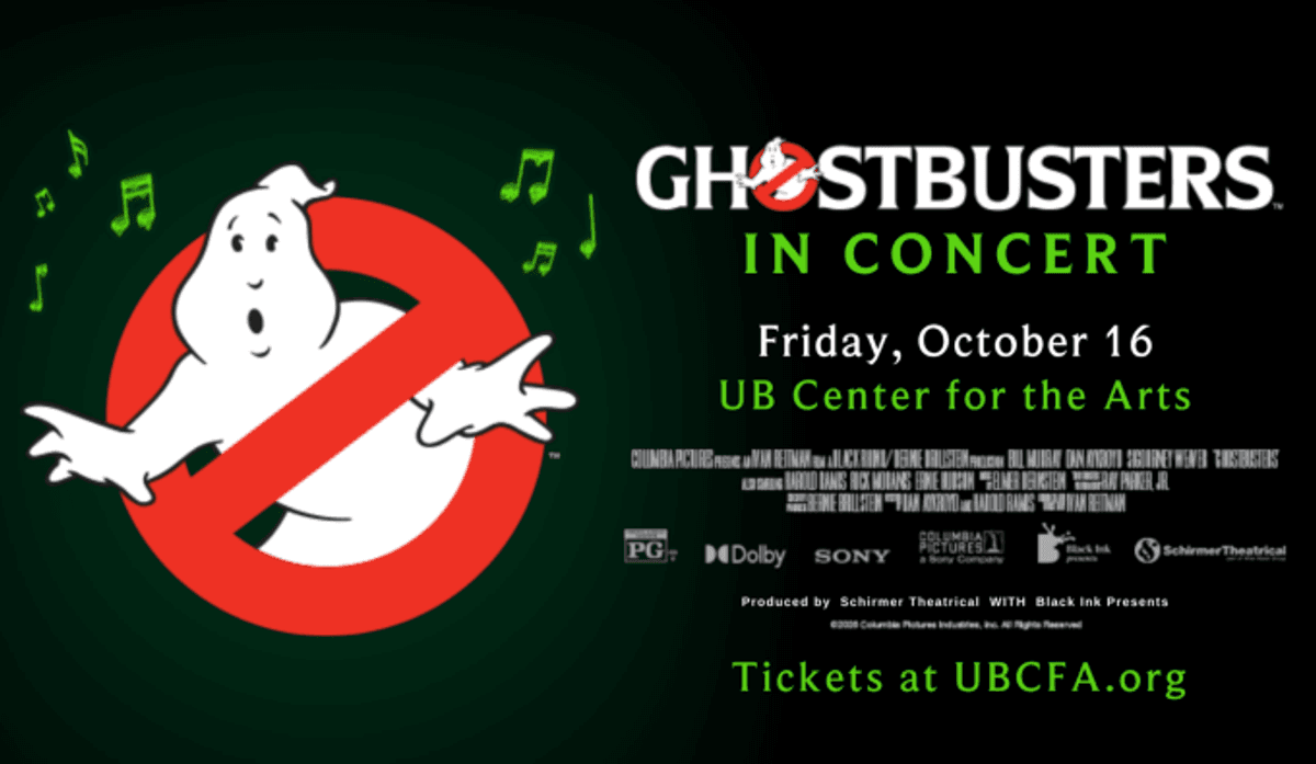 Your chance to win 2 tickets to Ghostbusters in Concert at UB Center for the Arts