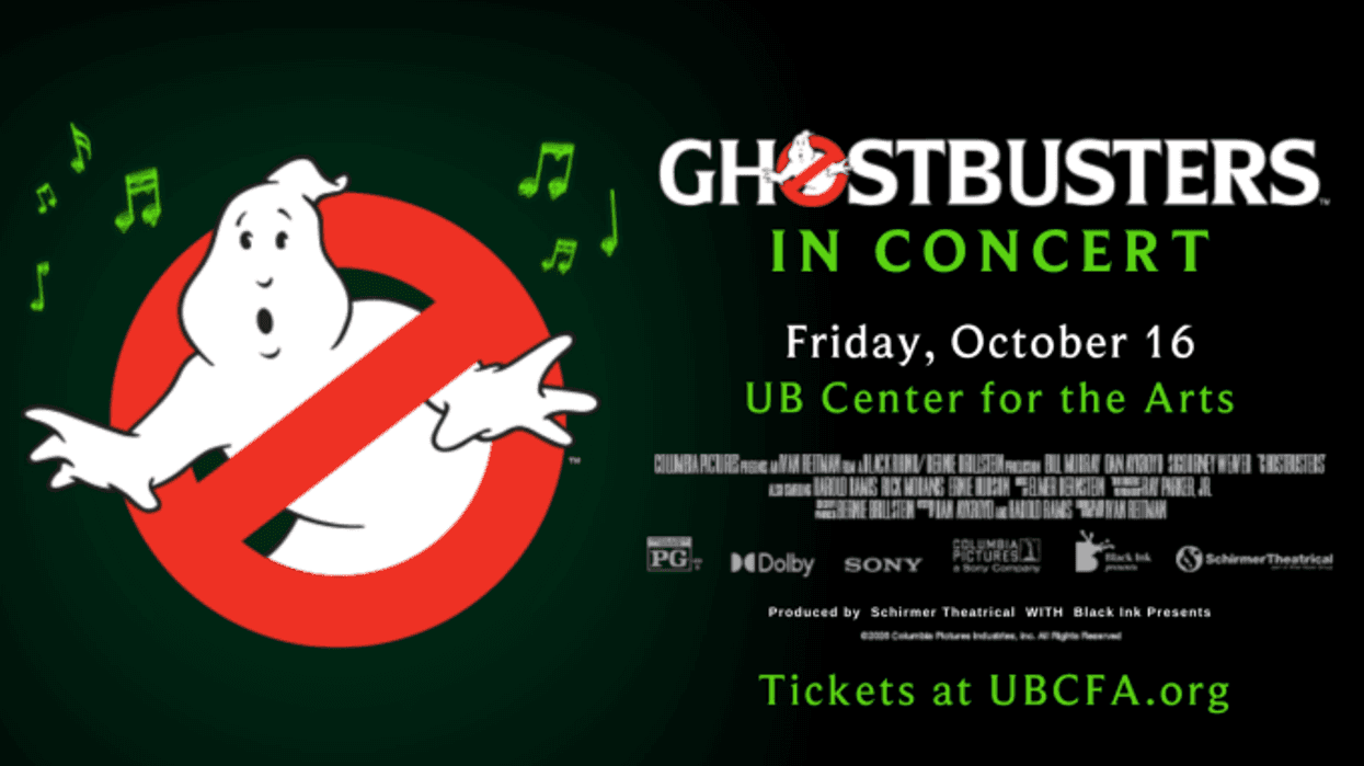 Your chance to win 2 tickets to Ghostbusters in Concert at UB Center for the Arts