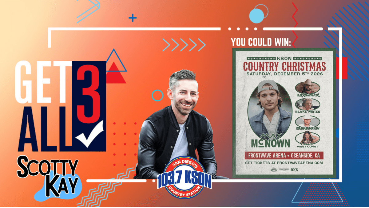 Get All 3 With Scotty Kay: tickets to KSON's Country Christmas!