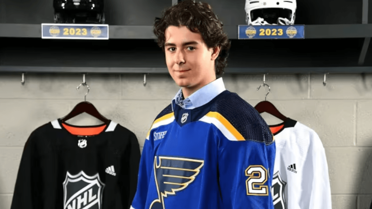 Coach put on leave after Blues prospect collapses during workout