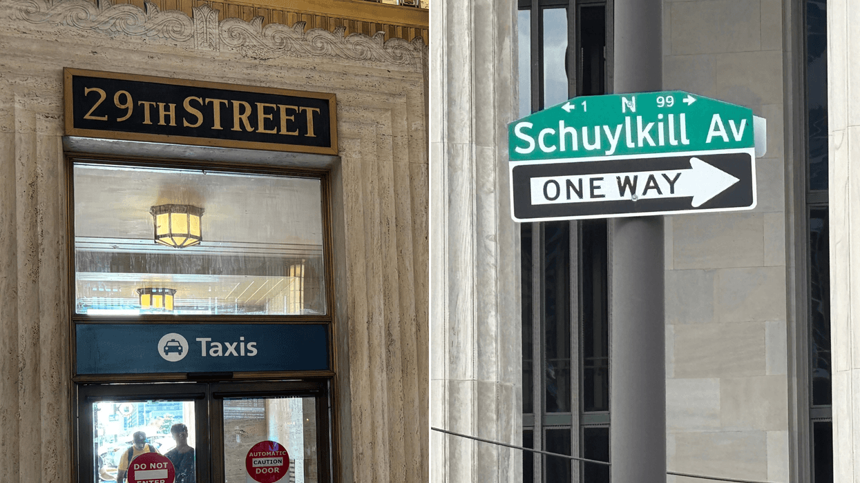 This sign inside 30th Street Station directs travelers to a street that doesn’t exist