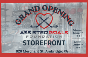 Assisted Goals Foundation Used Hockey Equipment Storefront Grand Opening