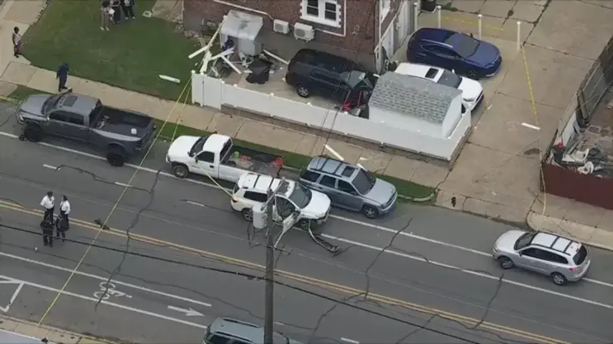 Police investigating after SUV crashes through Northeast Philadelphia fence