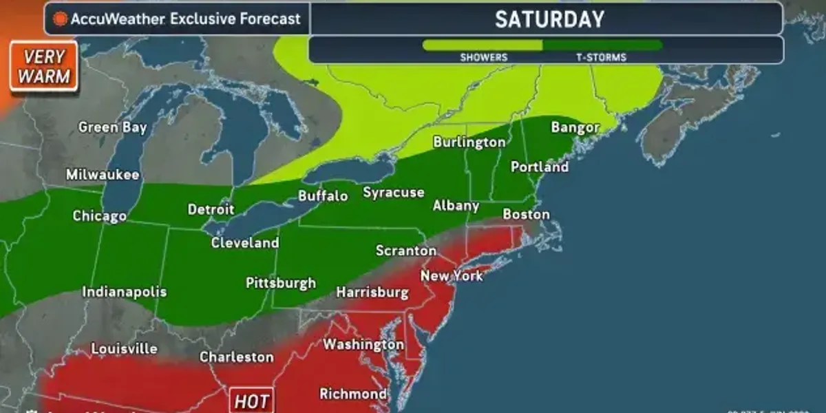 Showers and storms Saturday before drier and warmer weather takes hold early next week