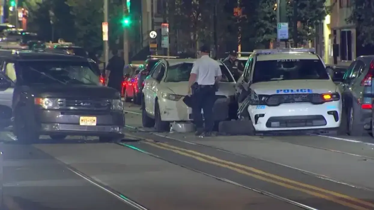 Van crashes into several cars in Brewerytown, including police cruiser