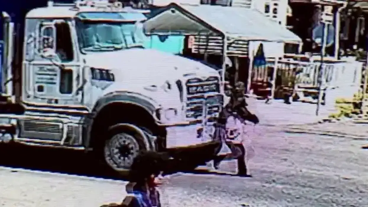 Girl walks away unscathed after being hit by dump truck in Northeast Philly