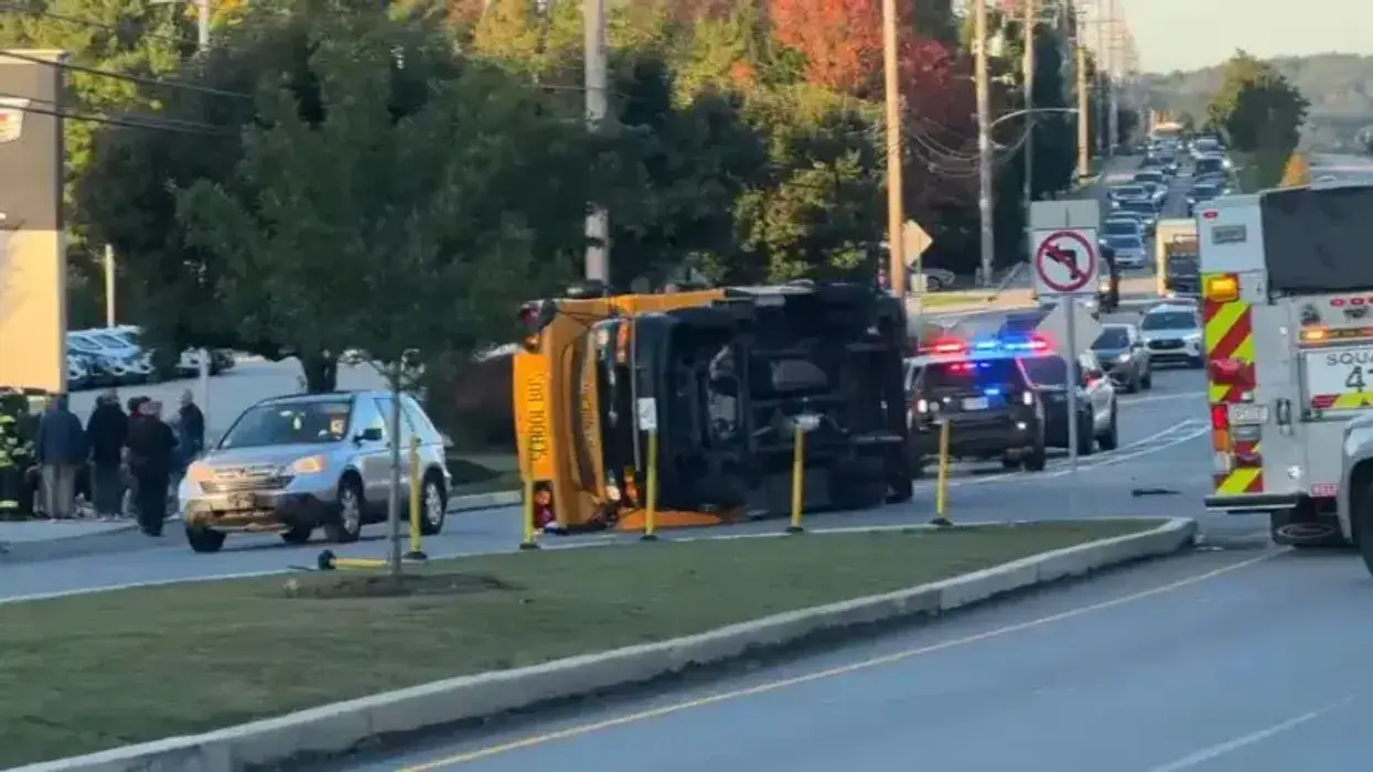 School bus overturns in West Chester Pike crash, injuring 4 students
