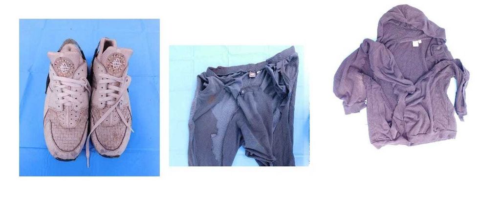 Images of the clothes the unidentified man was wearing when found near Target Field.