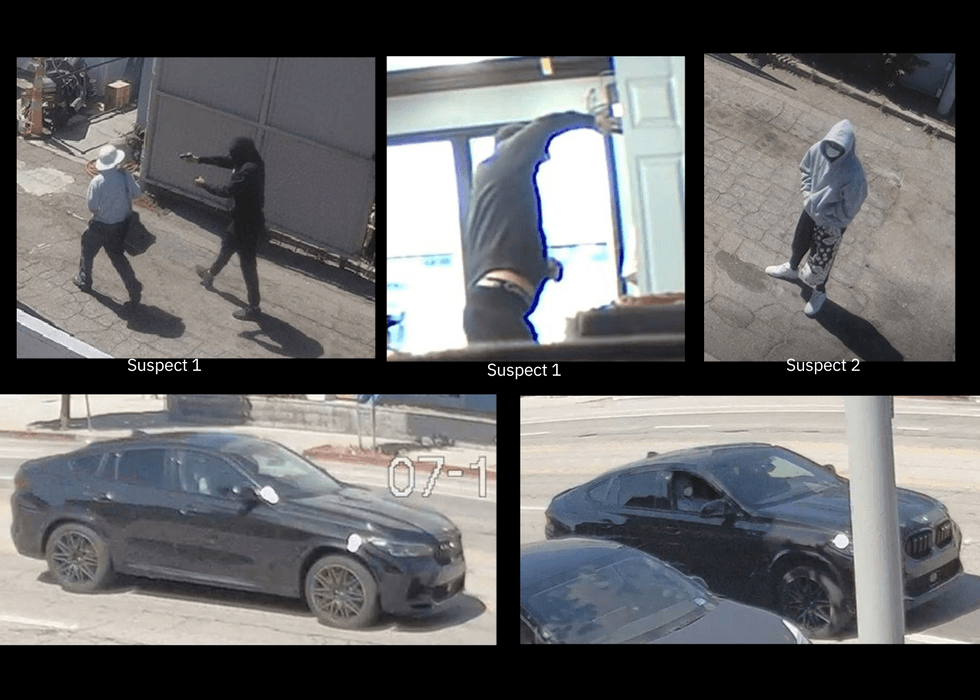 Images of the suspects and suspect vehicle