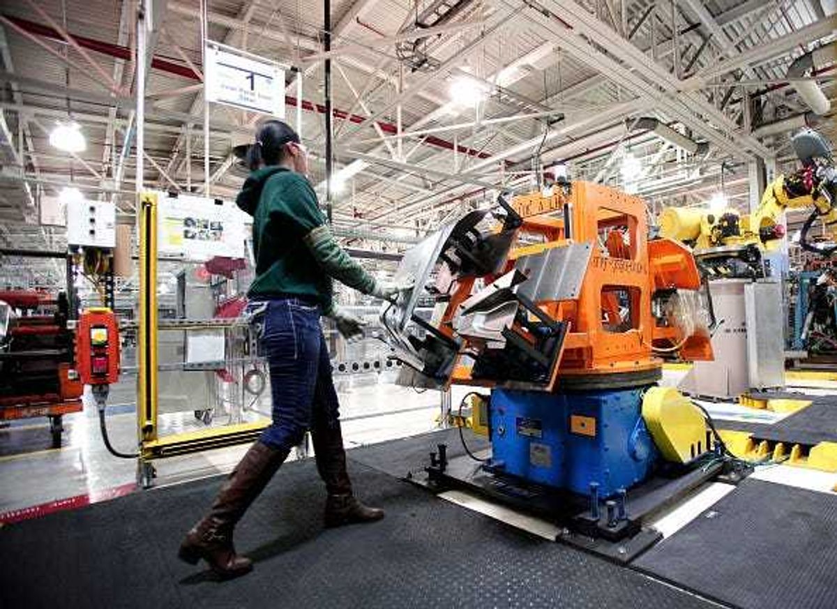 Imani Long of Redford works at the Fiat Chrysler Automobiles US Warren Stamping Plant