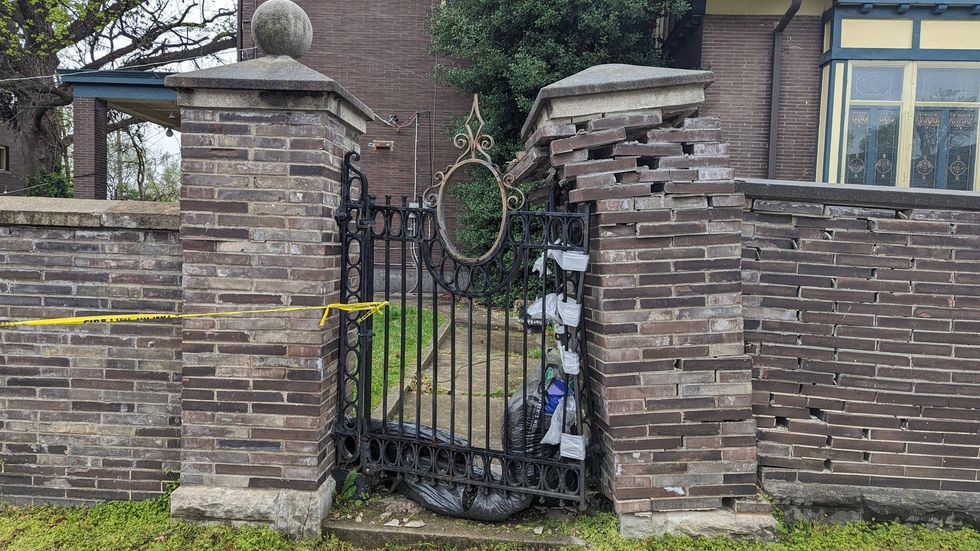 In 2015, a woman smashed her car into her brick wall and said she couldn