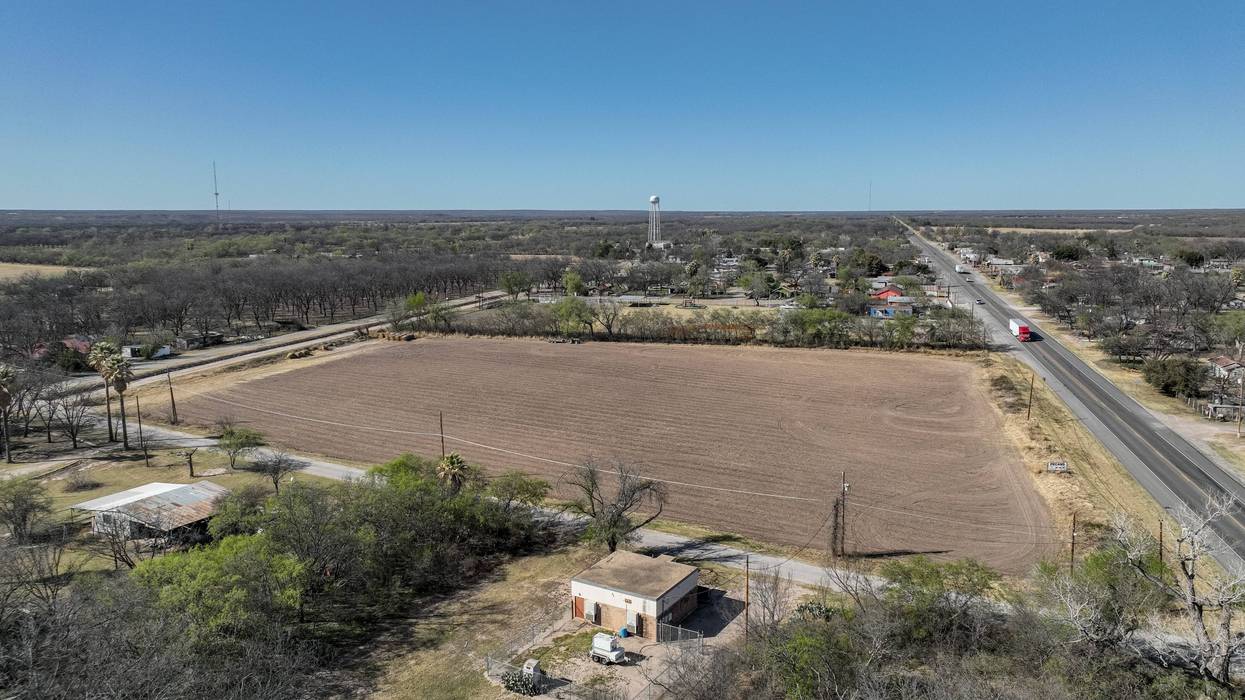 In an aerial view, a field waiting to be irrigated is seen on Feb. 22, 2023, in Quemado, Texas. Agriculture and livelihood along the Rio Grande are being threatened by severe drought conditions as record-high dry spells continue straining the region. An increasingly arid climate and growing population along the Southern border has raised concerns about the severity, regularity, and duration of naturally occurring droughts in the region.