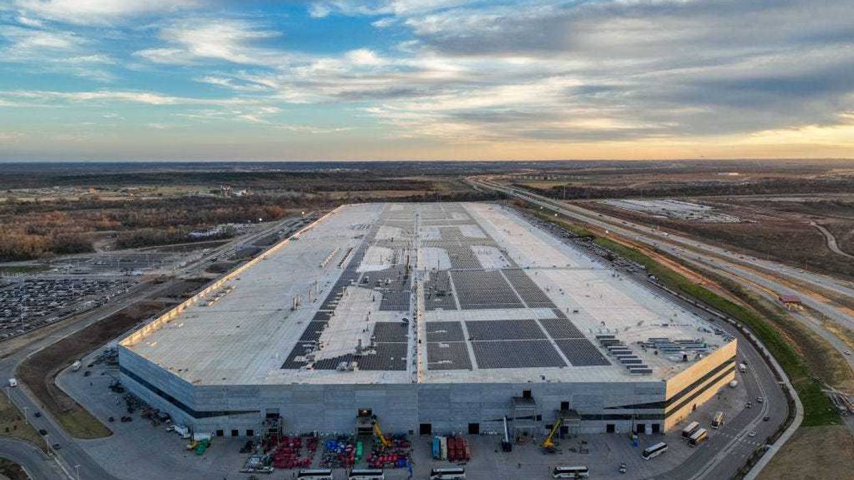 In an aerial view, the Tesla Corporate Headquarters is seen on January 03, 2023 in Travis County, Texas.