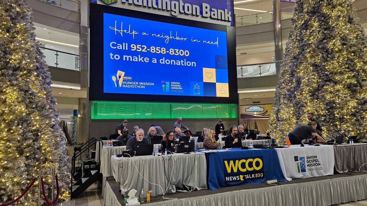 In the midst of WCCO's Union Gospel Mission Radiothon, Tuesday, November 19, 2024.