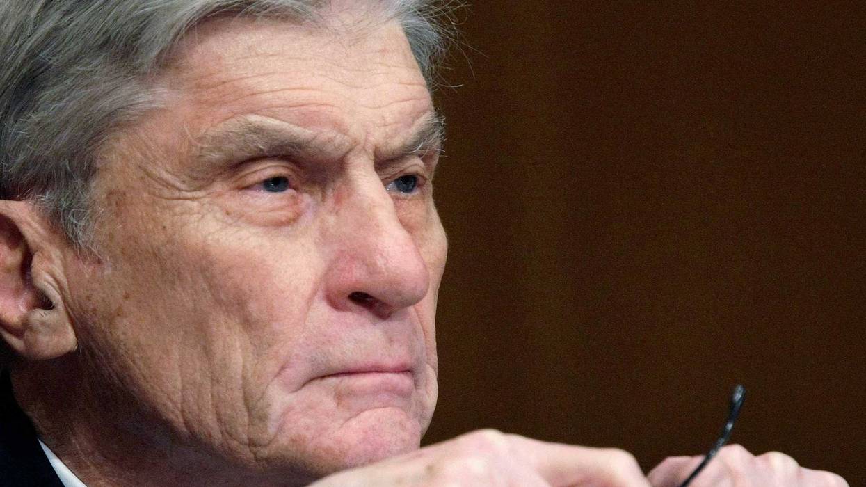 In this April 8, 2008 file photo, then Senate Armed Services Committee member Sen. John Warner, R-Va., listens to testimony on Capitol Hill in Washington. Warner, a former Navy secretary and one of the Senate’s most influential military experts, has died at 94.