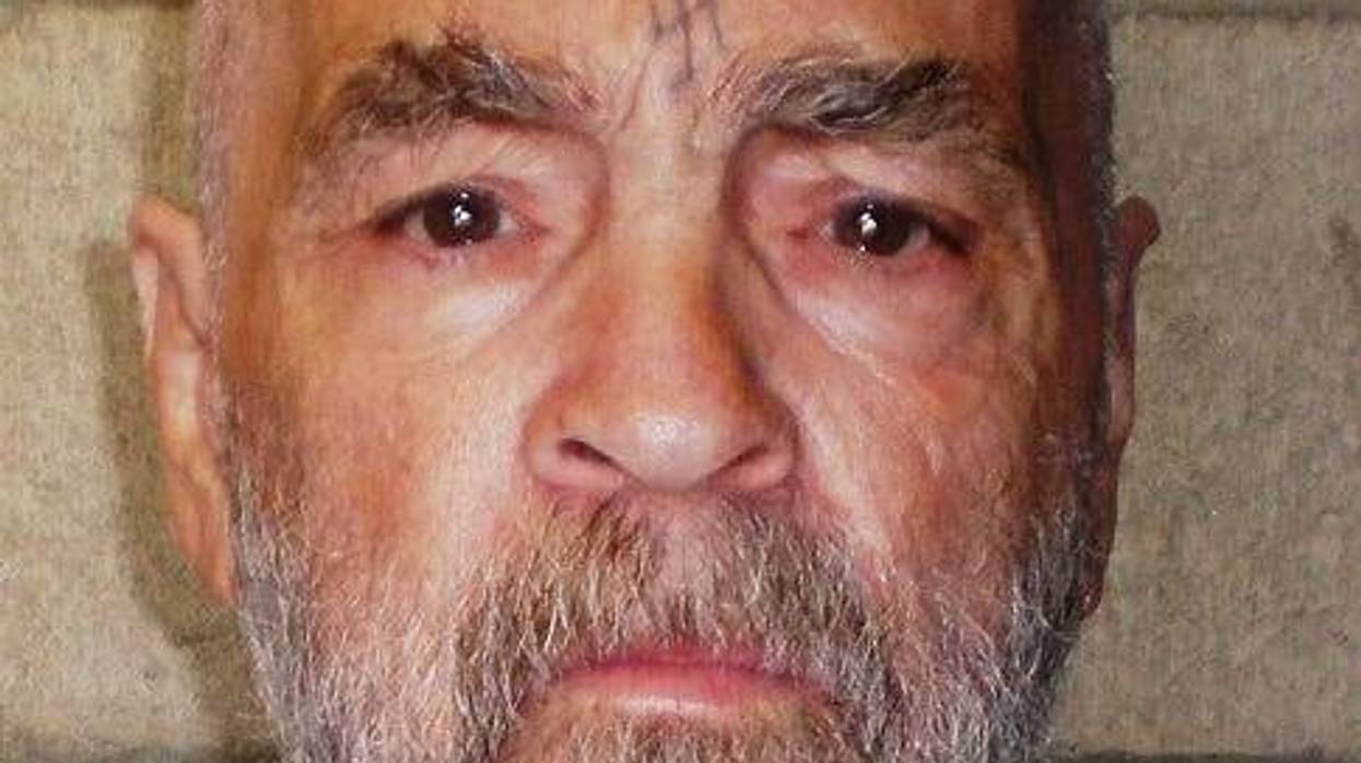 In this handout photo from the California Department of Corrections and Rehabilitation, Charles Manson, 74, poses for a photo on March 18, 2009 at Corcoran State Prison, California.